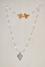Load image into Gallery viewer, Teardrop Moonstone Pendant Necklace
