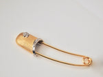 Load image into Gallery viewer, Vintage Diamond Mounted Safety Pin
