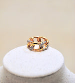 Load image into Gallery viewer, Gold Diamond Chain Ring

