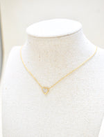 Load image into Gallery viewer, Gold Heart Necklace w/ Diamond
