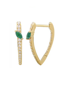 Gold & Emerald Earrings