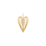 Load image into Gallery viewer, Gold Sculpted Heart Charm
