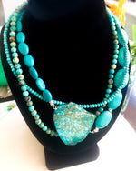 Load image into Gallery viewer, Blue Turquoise Necklace - Short
