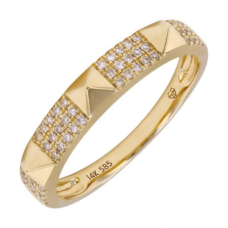 Gold Pyramid Diamond Ring