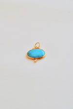 Load image into Gallery viewer, Turquoise Pendant Charm w/ Diamond

