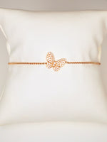 Load image into Gallery viewer, 14k Diamond Butterfly Bracelet
