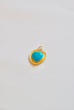 Load image into Gallery viewer, Turquoise Heart Pendant Charm
