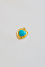 Load image into Gallery viewer, Turquoise Heart Pendant Charm
