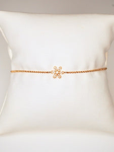 14k Diamond Daisy Bracelet