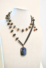 Load image into Gallery viewer, Carved Labradorite Buddha Pendant Necklace
