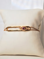 Load image into Gallery viewer, 14k Gold Ruby &amp; Diamond Eye Bracelet
