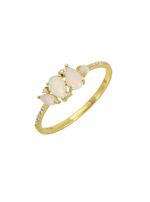 Load image into Gallery viewer, Gold Opal Diamond Ring
