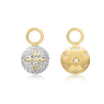 Load image into Gallery viewer, Gold Pavé Star Sphere Earring Charm
