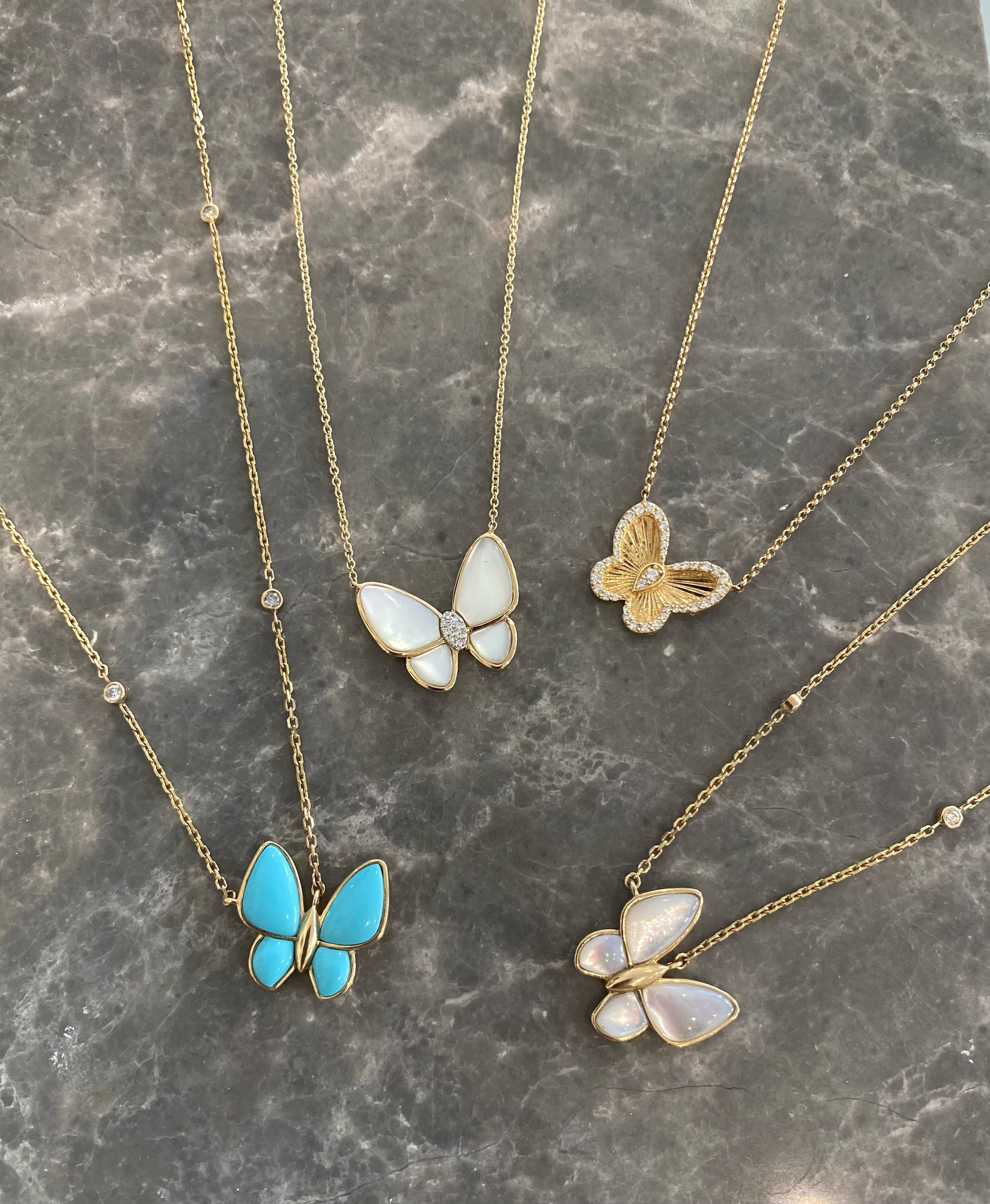 Turquoise Butterfly Necklace