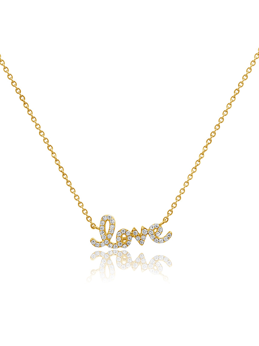 14k Diamond Love Necklace