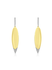 Diamond Polished Marquise Drop Earrings