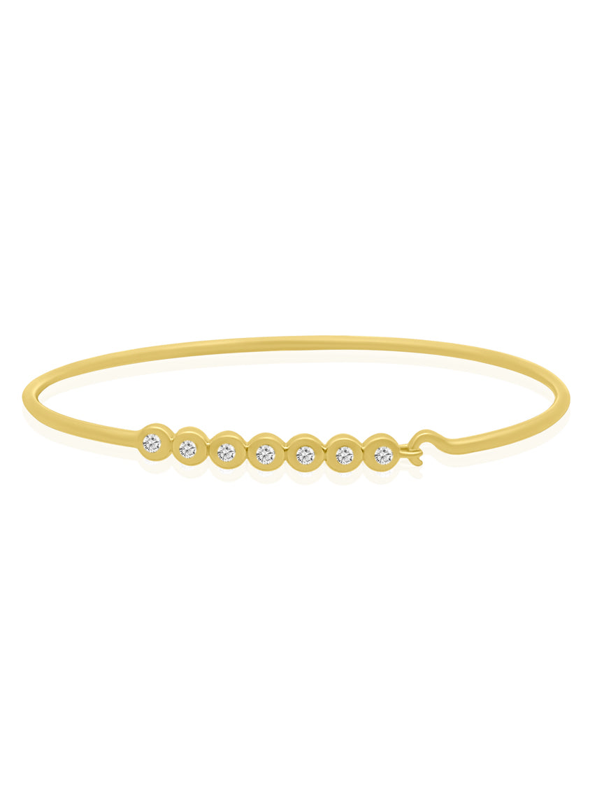 14K Seven Diamond Bracelet