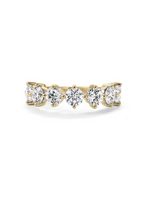 Load image into Gallery viewer, 7 Stone Anniversary Band, 4 Prong - Yellow Gold
