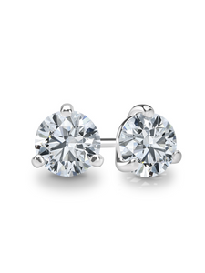 GIA Stud Earrings - White Gold