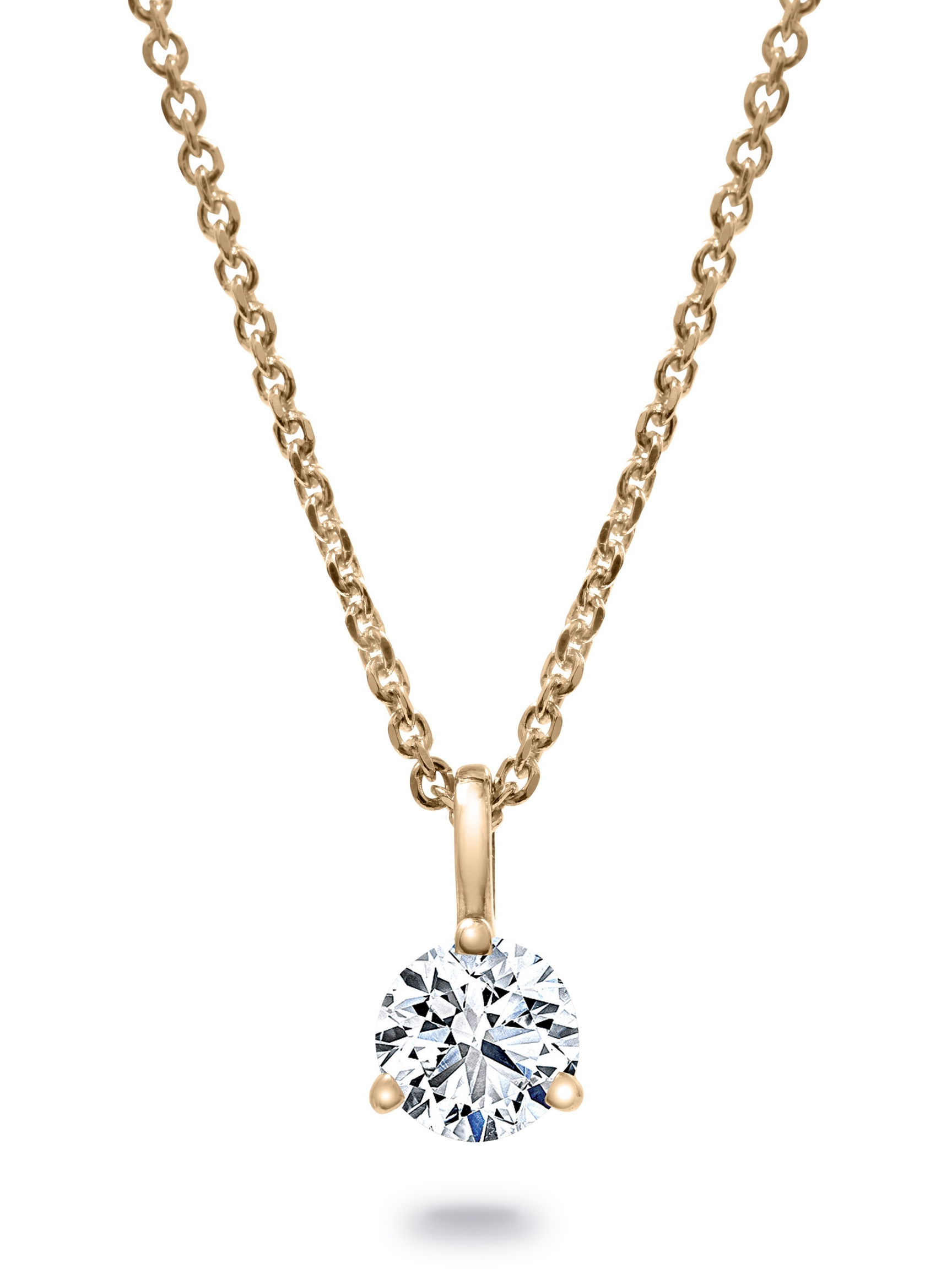 GIA Martini Diamond Necklace - Yellow Gold