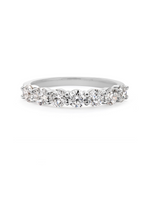 Load image into Gallery viewer, 7 Stone Anniversary Band, Shared Prong - White Gold
