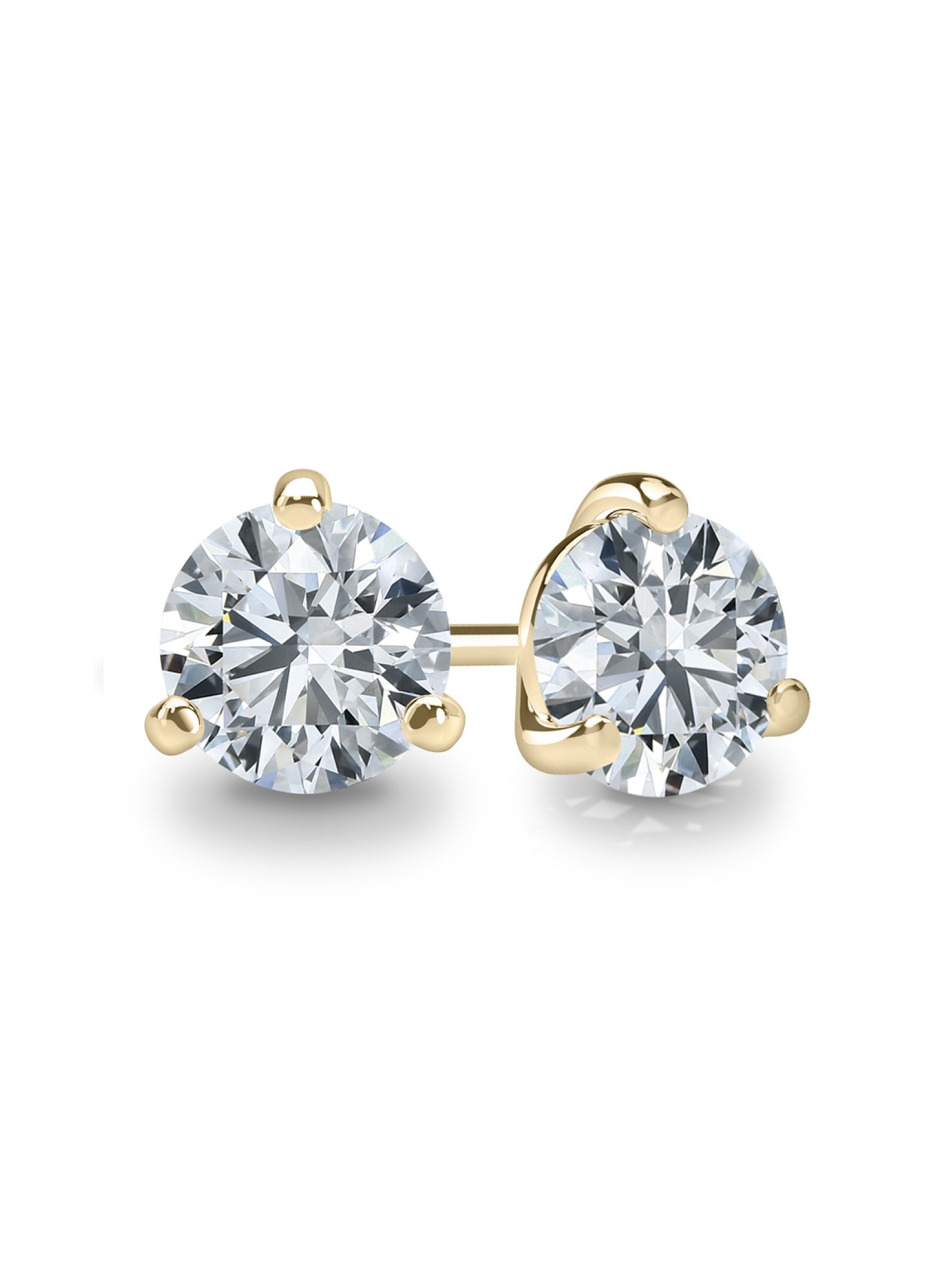 GIA Stud Earrings - Yellow Gold