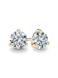 GIA Stud Earrings - Yellow Gold