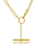 Load image into Gallery viewer, 14k Yellow Gold Fancy Chain with Toggle and Bar
