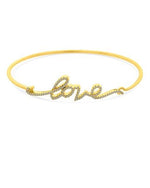 Load image into Gallery viewer, 14K Diamond Love Bangle Bracelet
