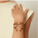 Load image into Gallery viewer, Dumbbell Leather Bracelet
