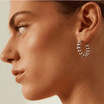 Load image into Gallery viewer, Silver Hoop Balls
