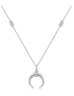 Load image into Gallery viewer, Silver Reversible Horn Necklace
