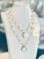 Load image into Gallery viewer, Teardrop Moonstone Pendant Necklace
