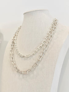 Chunky Sterling Silver Link Necklace