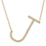 Load image into Gallery viewer, Gold + Diamond Initial Necklace
