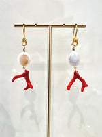 Load image into Gallery viewer, Carla Italian Coral Pearl Earrings
