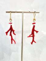 Load image into Gallery viewer, Carla Italian Coral Earrings

