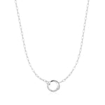 Load image into Gallery viewer, Silver Mini Link Charm Chain Connector Necklace
