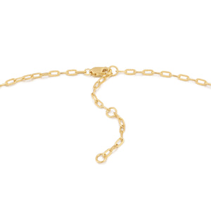 Gold Mini Link Charm Chain Connector Necklace