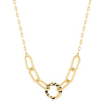 Load image into Gallery viewer, Gold Tiger Chain Charm Connector Necklace
