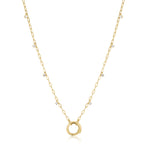 Load image into Gallery viewer, Gold Shimmer Chain Charm Connector Necklace
