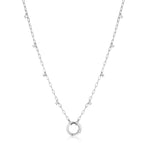 Load image into Gallery viewer, Silver Shimmer Chain Charm Connector Necklace
