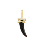 Load image into Gallery viewer, Gold Agate Horn Charm
