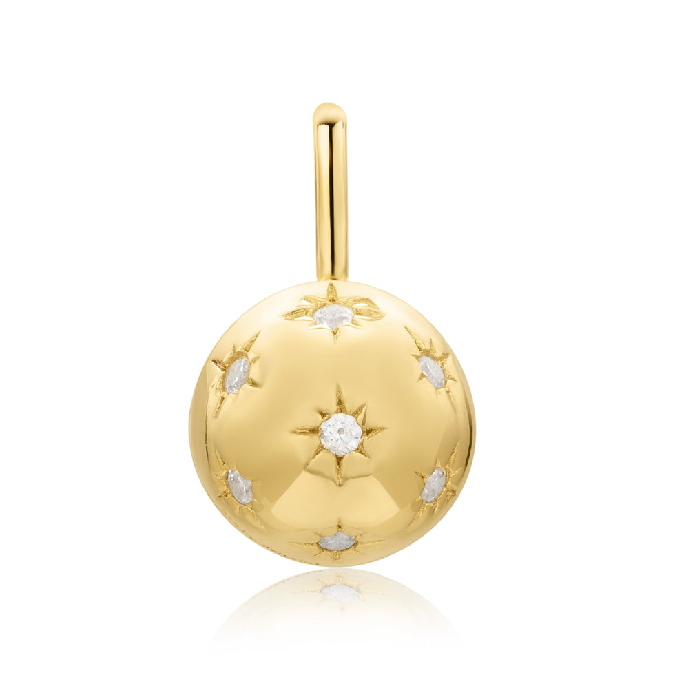 Gold Pavé Star Sphere Charm