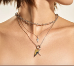 Load image into Gallery viewer, Silver Mini Link Charm Chain Necklace
