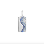 Load image into Gallery viewer, Silver Wave Pink Sparkle Charm
