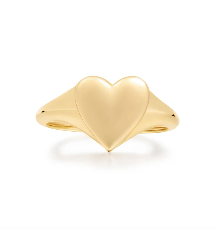 Gold Love Signet Ring