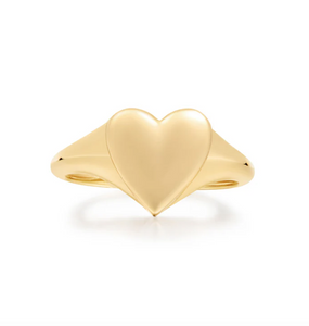 Gold Love Signet Ring