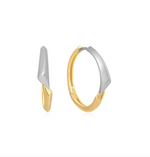 Load image into Gallery viewer, Two Tone Arrow Hoop Earrings
