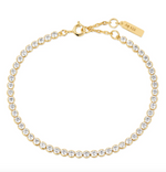 Load image into Gallery viewer, Gold Row Bezel Set Bracelet
